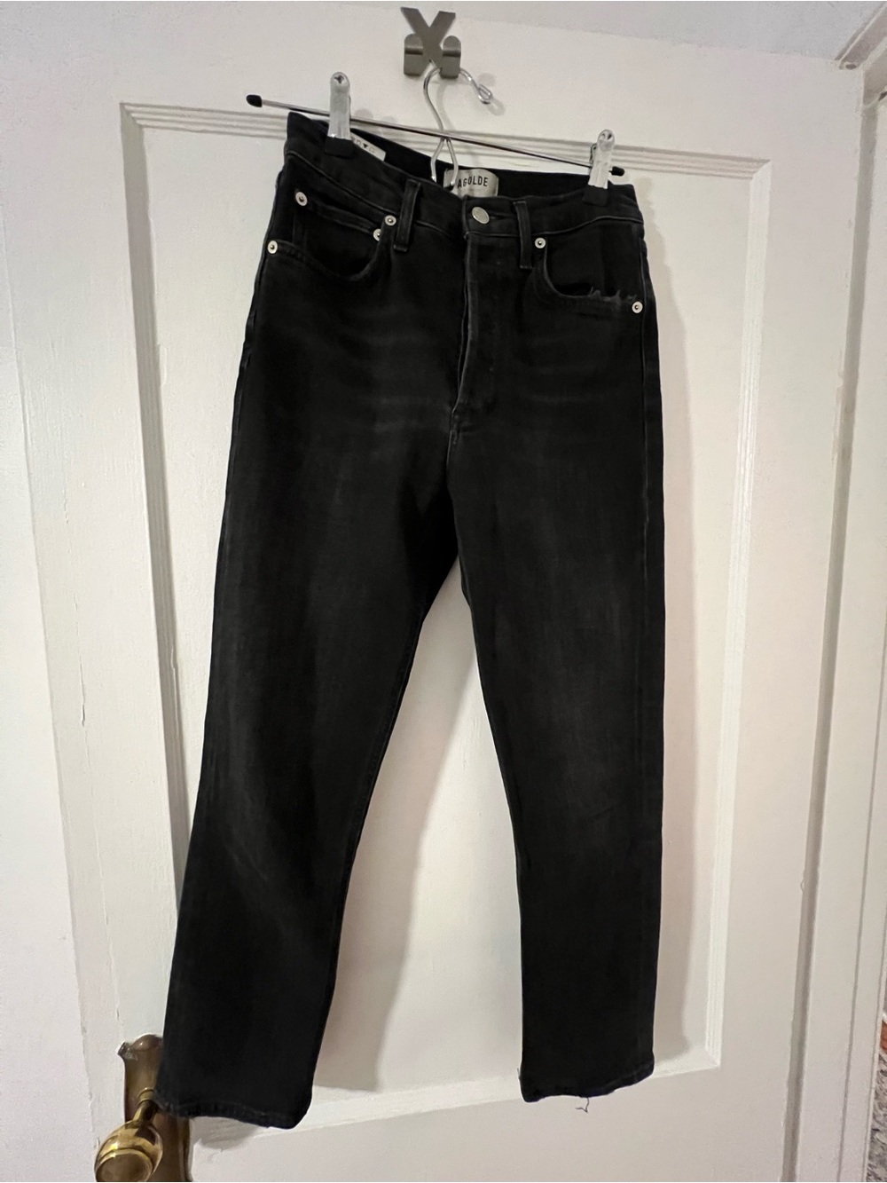 Agolde Black Ankle Cropped Jeans